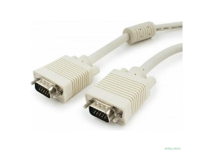 Gembird/Cablexpert CC-PPVGA-15m, Кабель VGA Premium ,15M/15M,15м, двойн. экран,феррит. кольца,пакет