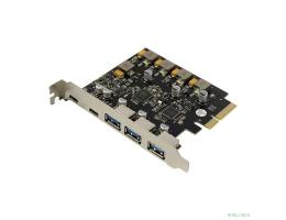 ORIENT AM-U3142PE-3A2C, Контроллер PCI-Ex4 v3.0, USB 3.2 Gen2, скорость до 10 Гбит/с, 5-port ext (3xType-A + 2xType-C), ASM3142+VL820-Q8 chipset, Self powered (31351)