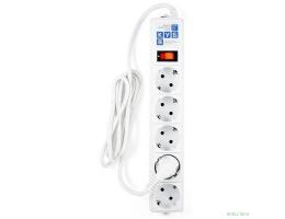 PowerCube Фильтр-удлинитель 0.5м, 5 розеток 10А (SPG-B-0,5M-WHITE), белый {13560}