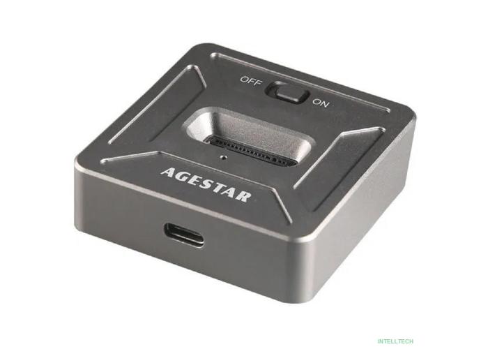 AgeStar 31CBNV1C USB 3.1 SSD M.2 NVME, алюминий, серый, (GRAY)