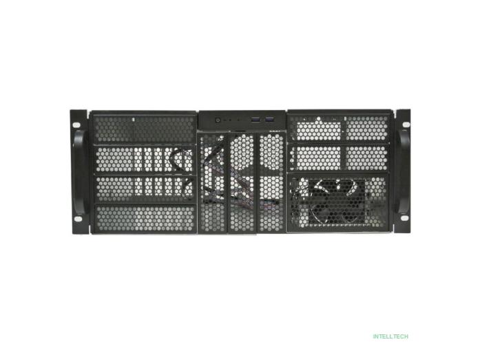 Procase Корпус 4U server case, 9x5.25+3HDD,черный,без блока питания,глубина 650мм,MB EATX 12