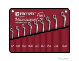 Thorvik W2S9TB Набор ключей гаечных накидных изогнутых серии ARC в сумке, 6-24 мм, 9 предметов
