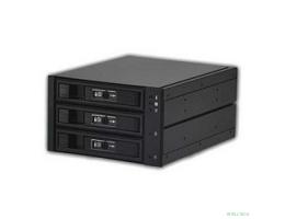 Procase L3-203-SATA3-BK {Hot-swap корзина 3 SATA3/SAS 6Gb, черный, с замком, hotswap aluminium mobie rack module (2x5,25) 1xFAN 80x15mm}