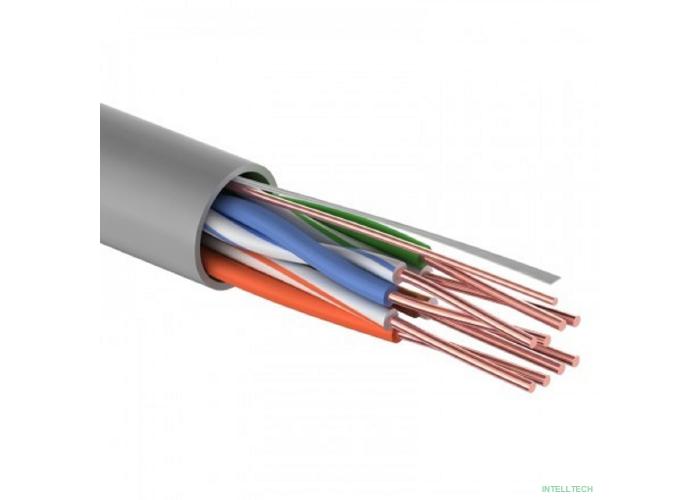 Rexant (01-0059) Кабель витая пара U/UTP, CAT 5e, ZH нг(А)-HF, 4PR, 24AWG, INDOOR, SOLID, серый, 305м LIGHT
