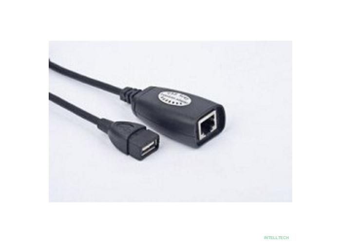 Gembird UAE-30M USB 2.0 кабель удлинительный AM/AF/RJ45Fx2  по витой паре