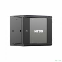 NTSS Шкаф настенный телекоммуникационный NTSS W 12U 600х600х635мм, 2 профиля 19, дверь стеклянная, боковые стенки съемные, задняя стенка, разобранный, черный RAL 9005 NTSS-W12U6060GS-BL (УТ000069211)