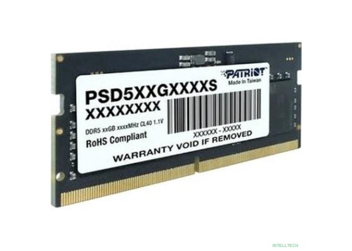Память DDR5 16GB 5600MHz Patriot PSD516G560081S Signature RTL PC5-44800 CL46 SO-DIMM 288-pin 1.1В single rank Ret