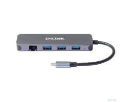 D-Link DUB-2334/A1A Док-станция с разъемом USB Type-C, 3 портами USB 3.0, 1 портом USB Type-C/PD 3.0 и 1 портом Gigabit Ethernet