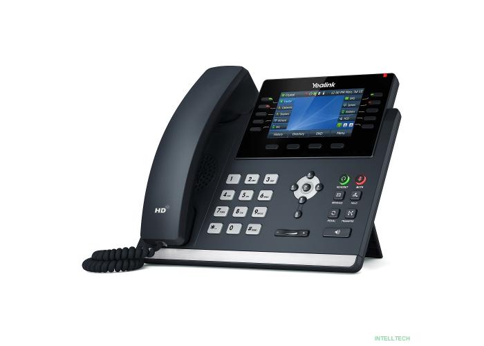 YEALINK SIP-T46U SIP-телефон, цветной экран, 2 порта USB, 16 аккаунтов, BLF, PoE, GigE, без БП