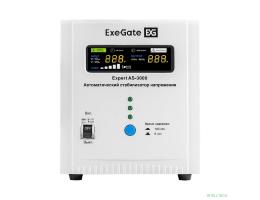 Exegate EX291724RUS Стабилизатор напряжения ExeGate Expert AS-3000 (3000ВА, вход 140...260В, двойная цифр. индикация вход/вых. напряжения, выход 220В±8%, КПД 98%, 5 уровней защиты, метал. корпус, клем