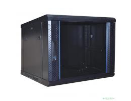 Шкаф телекоммуникационный NEOMAX [NM-CBWM-6U6045GKL-201-BK] настенный 6U (600х450), стеклянная дверь, замок-ключ, разборный, цвет черный (1 коробка)