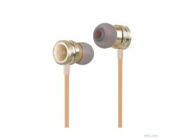 HOCO M16/ Наушники + микрофон/ Кнопка ответа/ 1.2м/ 3.5 mm jack/Gold