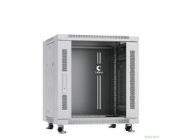Cabeus SH-05C-12U60/60 Шкаф монтажный телекоммуникационный 19" напольный для распределительного и серверного оборудования 12U 600x600x730mm (ШхГхВ) передняя стеклянная и задняя сплошная металлическая 