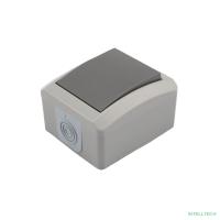 Rexant KR-78-0608  Выключатель одноклавишный KRANZ INDUSTRIAL открытой установки, IP54 серый