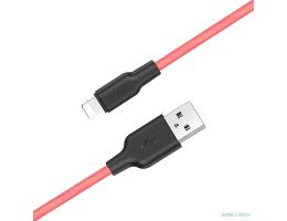 HOCO HC-71372 X21/ USB кабель Lightning/ 1m/ 2A/ Силикон/ Black&Red