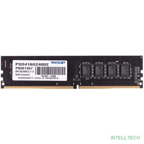 Patriot DDR4 DIMM 16GB PSD416G24002 PC4-19200, 2400MHz