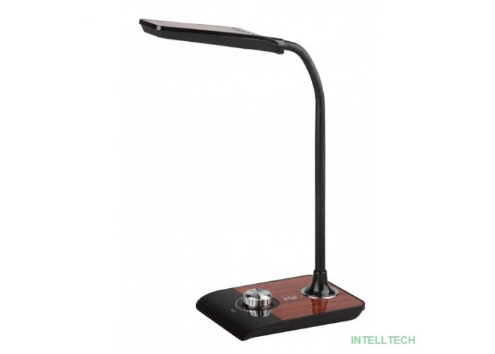 ЭРА Б0033306 Настольный светодиодный светильник NLED-473-10W-BK черный с деревом {дизайн 