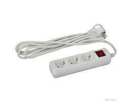 ЭРА Б0028378 Удлинитель электрический U-3es-3m-3x1 с заземлением с выключателем 3 розетки 3м ПВС 3x1 мм2 16А