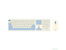 Acer OCC205 [ZL.ACCEE.00C] Комплект (клавиатура+мышь) клав:белый мышь:белый/голубой USB беспроводная slim 
