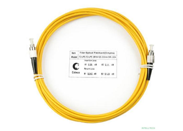 Cabeus FOP(s)-9-FC-FC-5m Шнур оптический simplex FC-FC 9/125 sm 5м LSZH