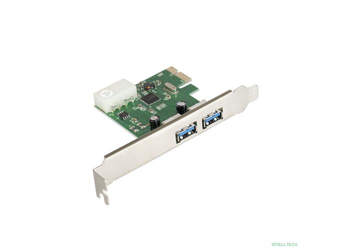 Exegate EX283718RUS Контроллер EXE-319 PCI-E 2.0, 2*USB3.0 ext, разъем доп.питания (OEM)