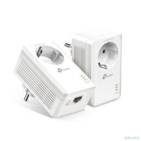 TP-Link TL-PA7017P KIT AV1000 Комплект гигабитных адаптеров Powerline со встроенной розеткой