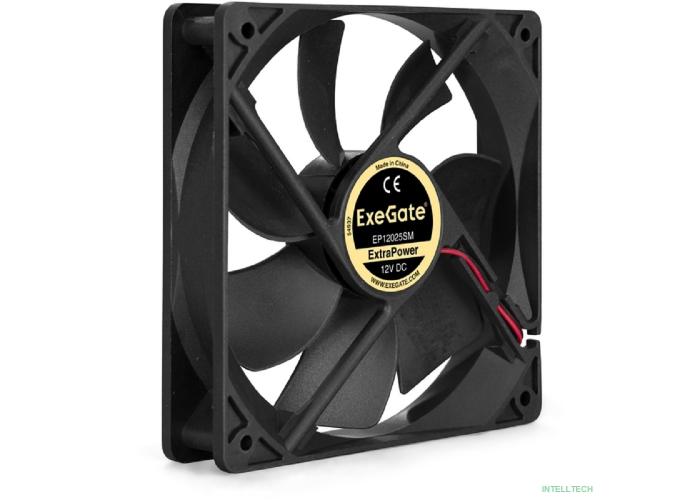 Exegate EX283395RUS Вентилятор ExeGate ExtraPower EP12025SM, 120x120x25 мм, Sleeve bearing (подшипник скольжения), Molex, 1800RPM, 25dBA