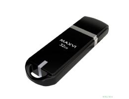 Maxvi USB Drive 32GB P3 black, монолит с колпачком, ABS пластик, USB 2.0 Maxvi USB Drive 32GB P3 black, монолит с колпачком, ABS пластик, USB 2.0