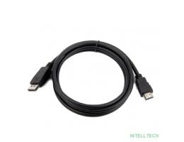 Bion Кабель DisplayPort - HDMI, 20M/19M, однонаправленный конвертор сигнала с DisplayPort в HDMI, экран, 1,8м, черный [BXP-CC-DP-HDMI-018]