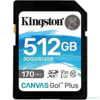 SecureDigital 512Gb Kingston SDXC Class 10 UHS-I U3 V30 Canvas Go Plus 170MB/s SDG3/512GB