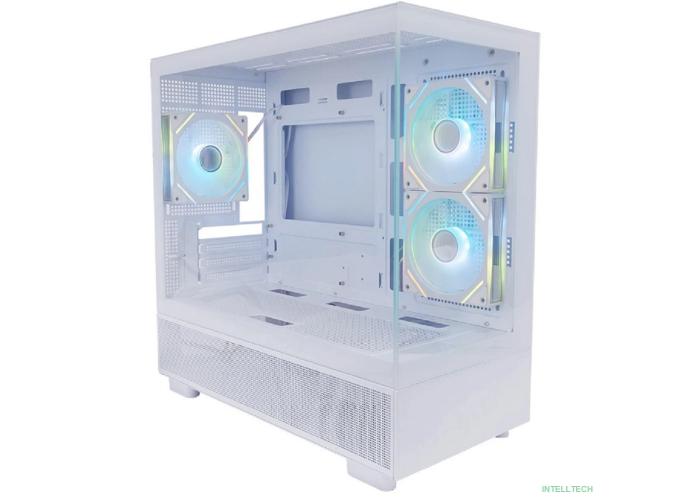1STPLAYER MIKU Mi5 ARGB White / mATX / 3x120mm ARGB fans / Mi5-WH-2FC7R-W-1FC7-W