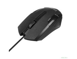 Мышь ExeGate SH-9025L (USB, оптическая, 1000dpi, 3D, 3 кнопки и колесо прокрутки, длина кабеля 2м, черная, RTL) (279942)
