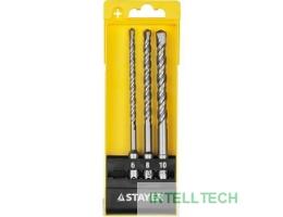 Набор STAYER "MASTER": Буров по бетону, хвостовик "SDS-Plus", в боксе, (d=6,8,10)-160мм, 3шт [29250-H3]