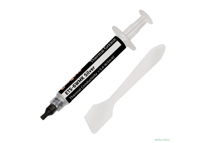 Exegate EX282347RUS Термопаста ETS-6WMK Silver, шприц с лопаткой, 4г