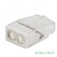 Rexant 07-3216 Экспресс-клемма с пастой   СМК 2273-242, 2-проводная 0.5-2.5 мм?, прозрачная (100 шт./уп.)