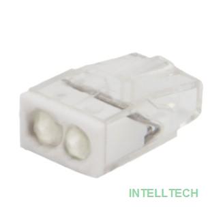 Rexant 07-3216 Экспресс-клемма с пастой   СМК 2273-242, 2-проводная 0.5-2.5 мм?, прозрачная (100 шт./уп.)