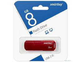 Smartbuy USB Drive 8GB CLUE Burgundy (SB8GBCLU-BG) UFD 2.0
