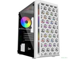 Powercase CMIMTW-L3 Корпус Mistral Micro T3W, Tempered Glass, Mesh, 2x 140mm + 1х 120mm 5-color fan, белый, mATX  (CMIMTW-L3)
