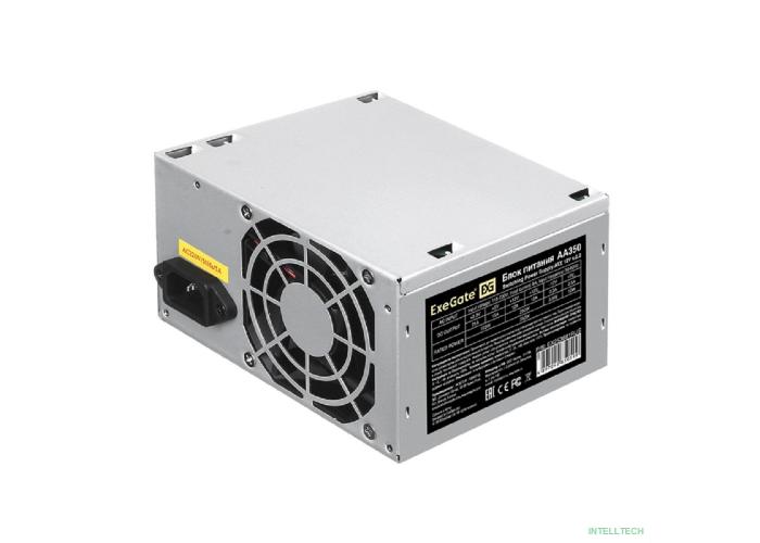 Exegate EX253681RUS / 255722 Блок питания 350W Exegate AA350, ATX, 8cm fan, 24+4pin, 2*SATA, 1*IDE