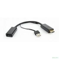 Cablexpert Конвертер HDMI->DisplayPort  HD19M+USBxHD20F, черный (DSC-HDMI-DP)