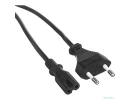 Exegate ES281005RUS Кабель питания ноутбуков, аудио/видео ExeGate Special PCN-1,8S (Евровилка CEE7/16->С7)  2*0.5mm2, CCA, черный, 1.8м.