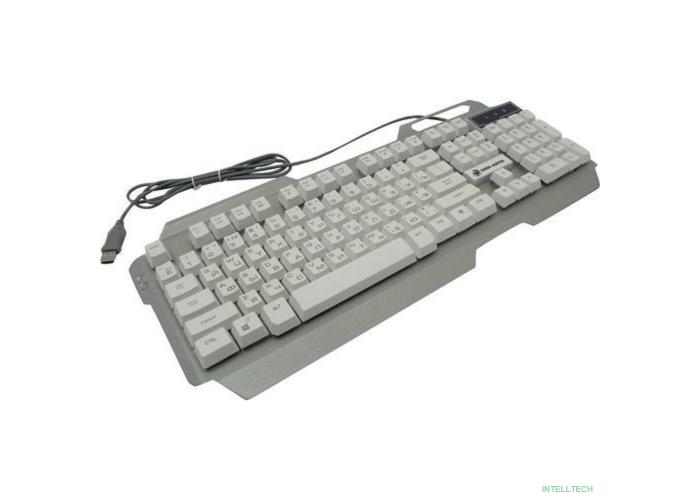 Dialog Gan-Kata Клавиатура KGK-25U SILVER USB, игровая, с трехцветной подсветкой клавиш, USB, серебристая