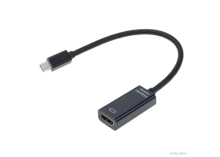 Bion Переходник с кабелем mini DisplayPort - HDMI, 20M/19F, 4k@30Hz, длинна кабеля 15см, черный [BXP-A-mDPM-HDMIF-015]