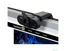 Exegate EX287385RUS Веб-камера ExeGate BlackView C525 HD (матрица 1/3"1,3 Мп,1280х720,720P,30fps,4-линзовый объектив,USB+35mm Jack,фиксированный фокус, микрофон с шумоподавлением, универсальное к