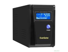 Exegate EX295980RUS ИБП (инвертор, синус, для котла) ExeGate SineTower SN-600.LCD.AVR.2SH <600VA/360W, чистая синусоида, LCD дисплей, AVR, 2*Schuko, линейно-интерактивный, Black>