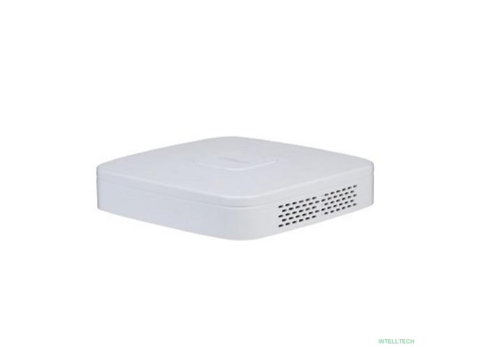 DAHUA DHI-NVR2104-P-I2 4-канальный IP-видеорегистратор с PoE, 4K и H.265+, видеоаналитика, входящий поток до 80Мбит/с, 1 SATA III до 10Тбайт