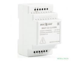 БАСТИОН SKAT-12-1.0 DIN (СКАТ ИБП-12/1-DIN) источник питания 12В 1А пластиковый корпус под DIN рейку 35 мм, МПТ (583)