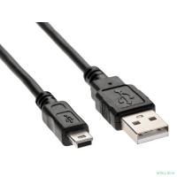Bion Кабель интерфейсный USB 2.0 AM/miniBM 5P, 0,5м, черный [BXP-CCP-USB2-AM5P-005]