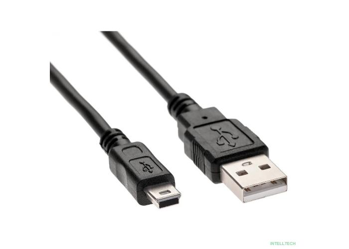 Bion Кабель интерфейсный USB 2.0 AM/miniBM 5P, 0,5м, черный [BXP-CCP-USB2-AM5P-005]