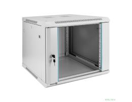Exegate EX298602RUS Шкаф телекоммуникационный 19" настенный 9U ExeGate EC-WM-9U.600.G.GREY (19”, 9U, 600x600x500mm (ШхГхВ), передняя дверь закаленное стекло, съемные боковые панели, пыле- и влагозащит
